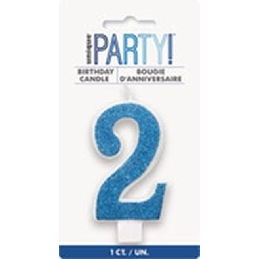 NUMERAL CANDLE 2 - BLUE