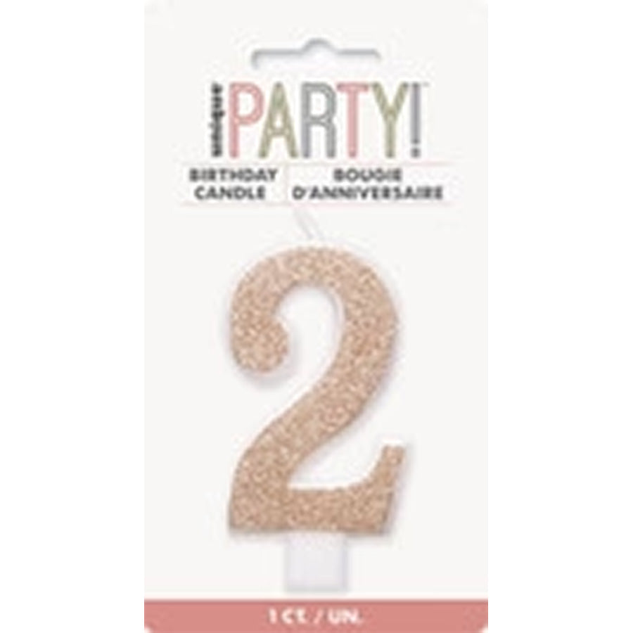 NUMERAL CANDLE 2 - ROSE GOLD