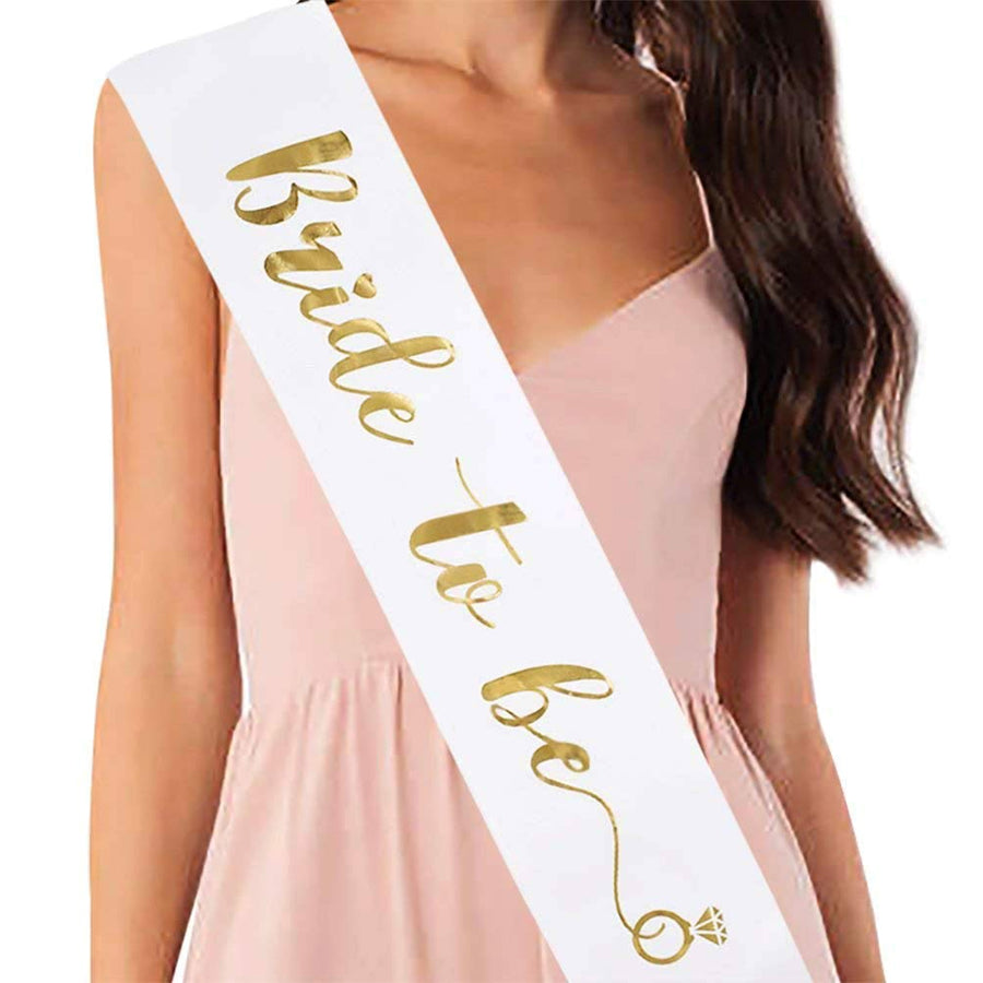 Party Sash Bride to be- White