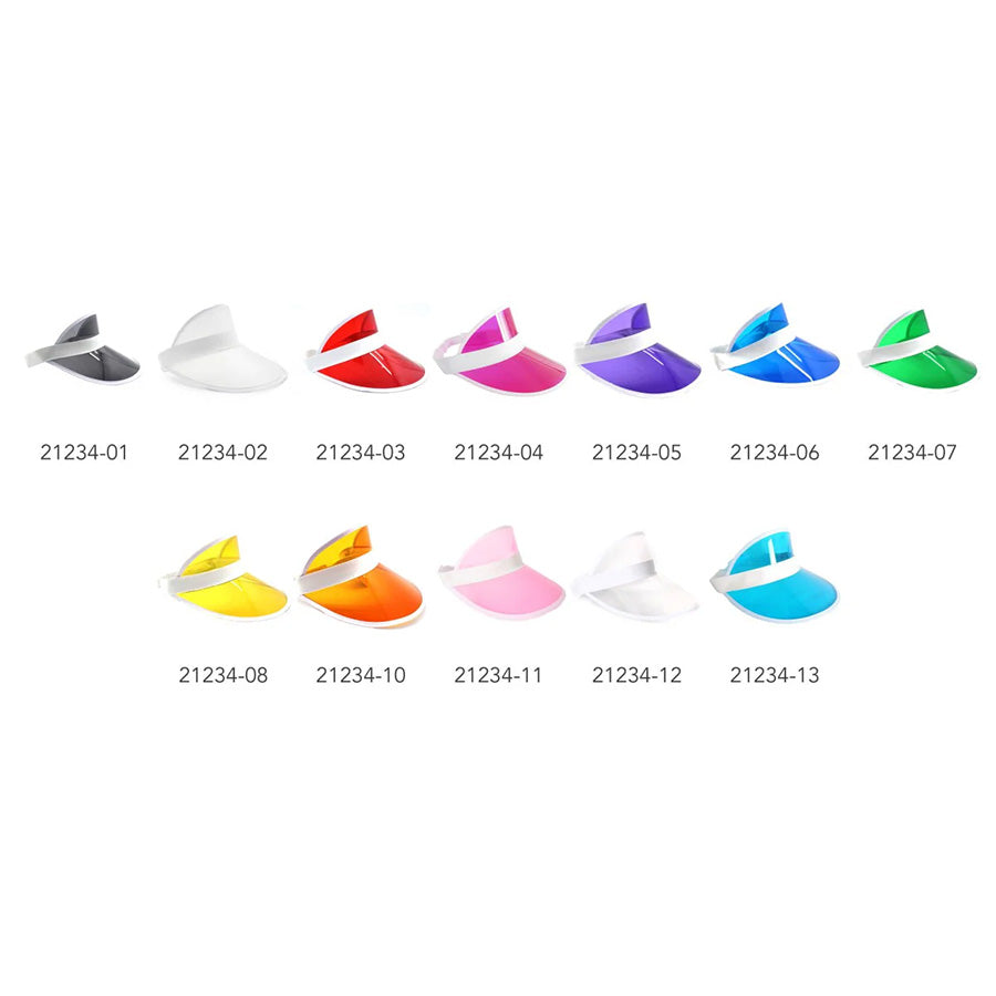 Perspex Visor White Rim - Black