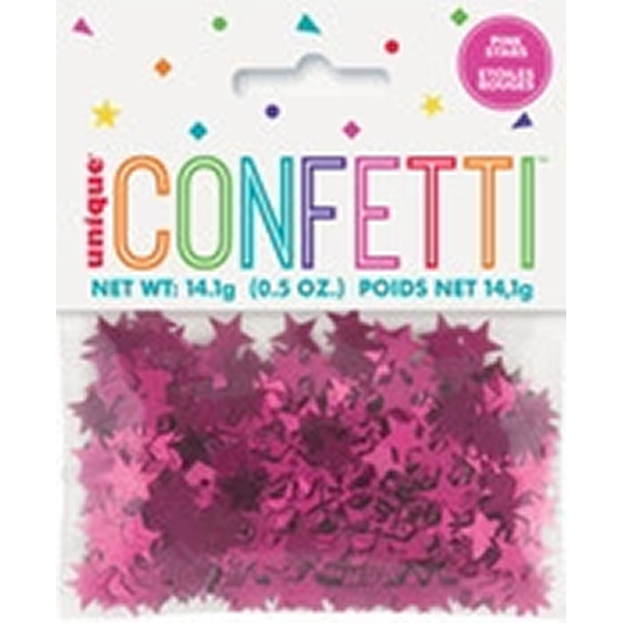 PINK STARS CONFETTI .5oz