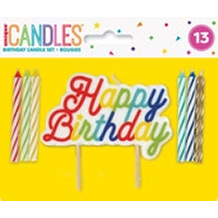 RAINBOW H/B'DAY&amp;SPIRAL CANDLES