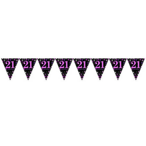 PINK SPARKLING 21ST FLAG