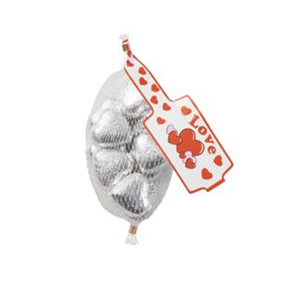 Silver Chocolate Hearts 77g