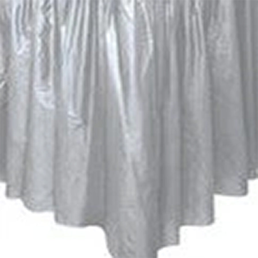 Silver Plastic Tableskirt 73cm x 4.3m (29" x 14')