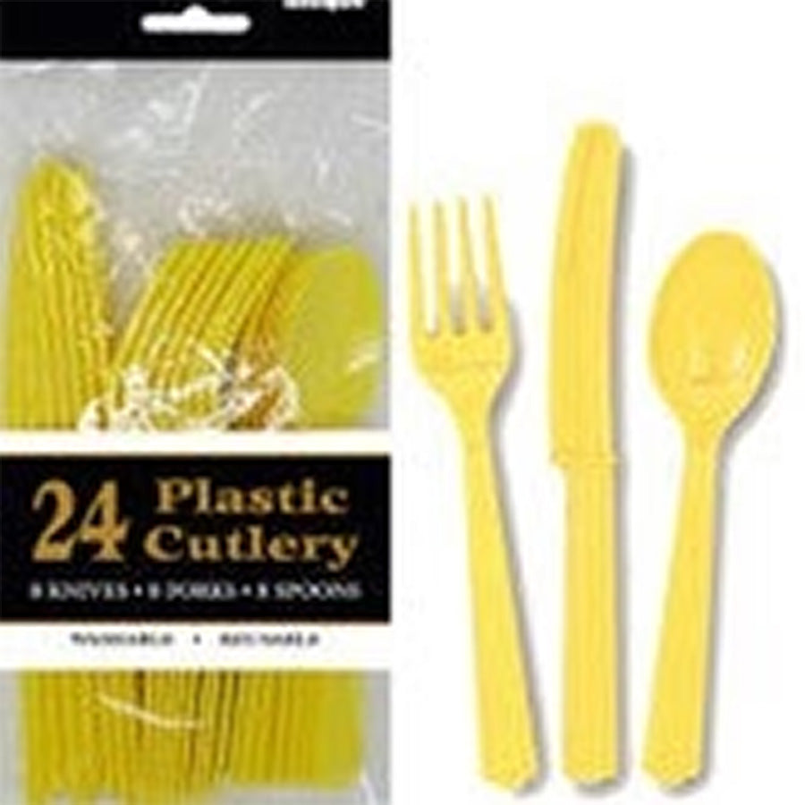SUNFLOWER YELLOW 18 ASSTD CUTLERY