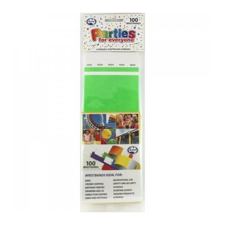 WRISTBAND TYVEK LIME P100